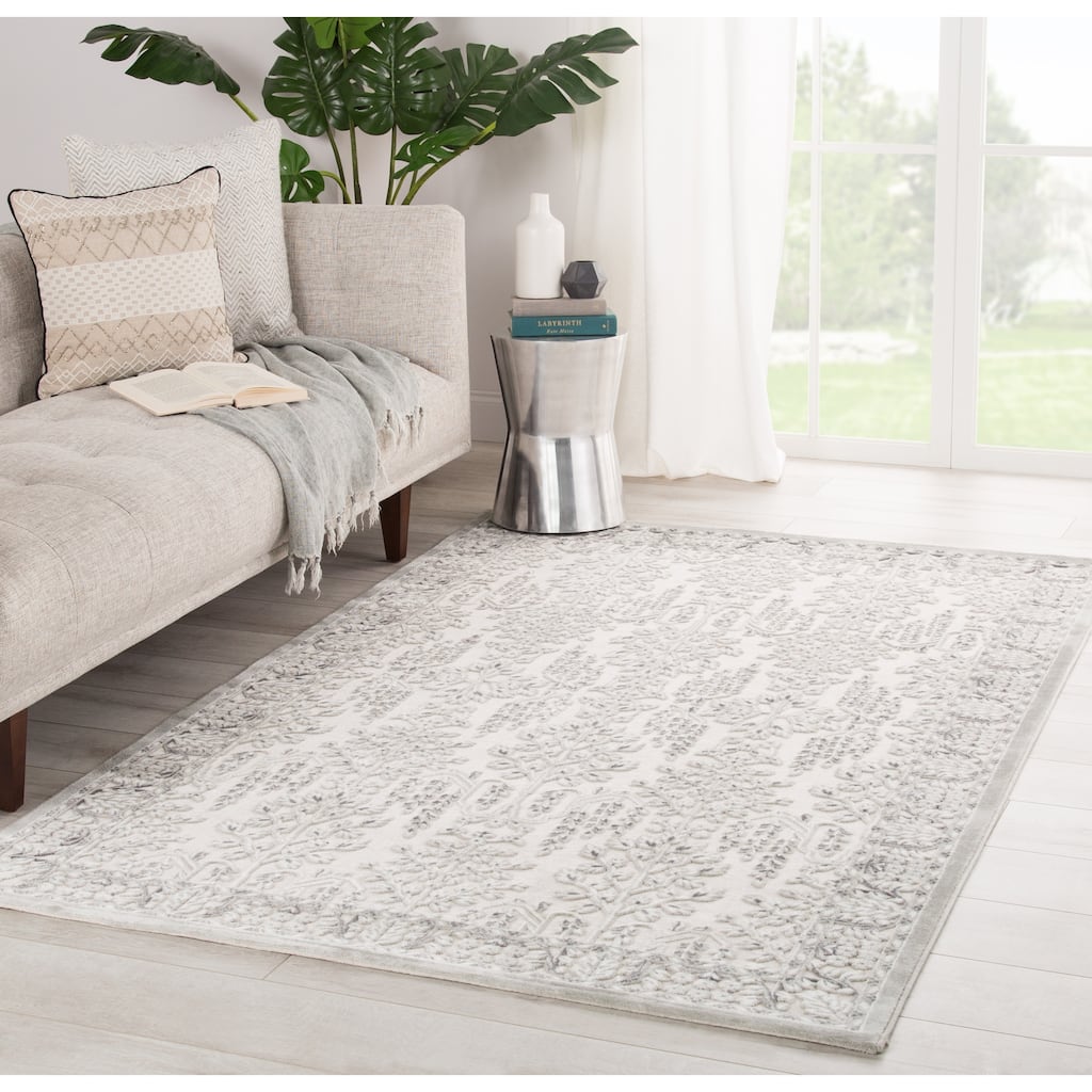 Preece Oriental Gray/ Cream Area Rug
