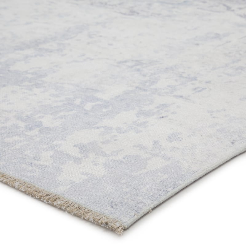 Porch & Den Pate Printed Medallion Blue/ White Area Rug