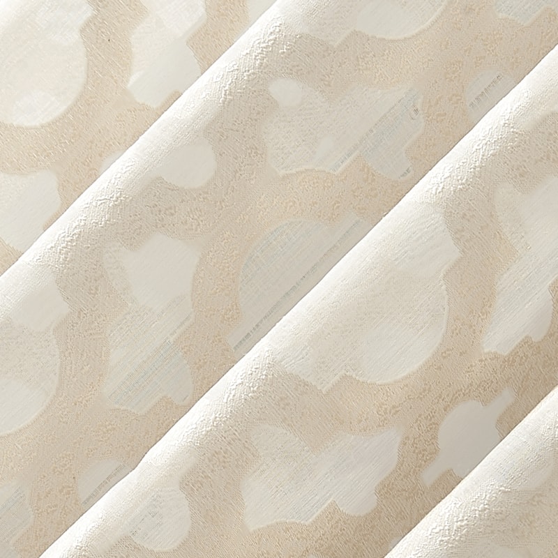 No. 918 Yvette Trellis Jacquard Sheer Rod Pocket Curtain Panel, Single Panel