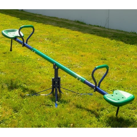 ALEKO Sturdy Child 360-Degree Spinning Seesaw Play Set - Green