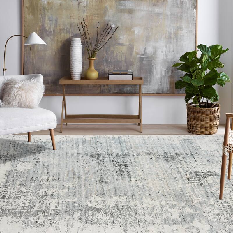 Copper Grove Soldanesti Grey and Sky Blue Area Rug