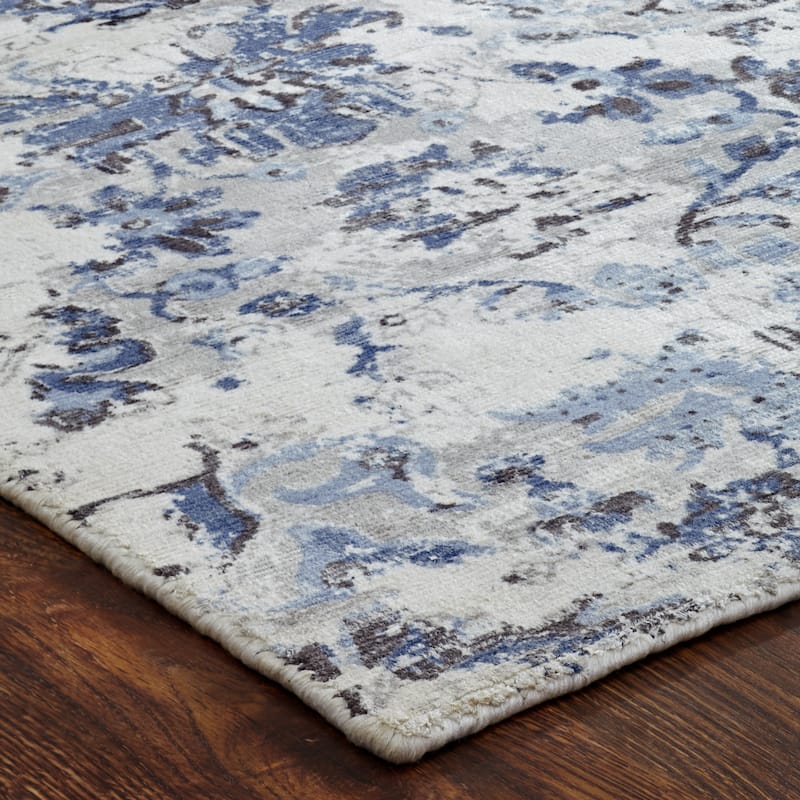 Copper Grove Slobozia Multitonal Blue/Grey Area Rug