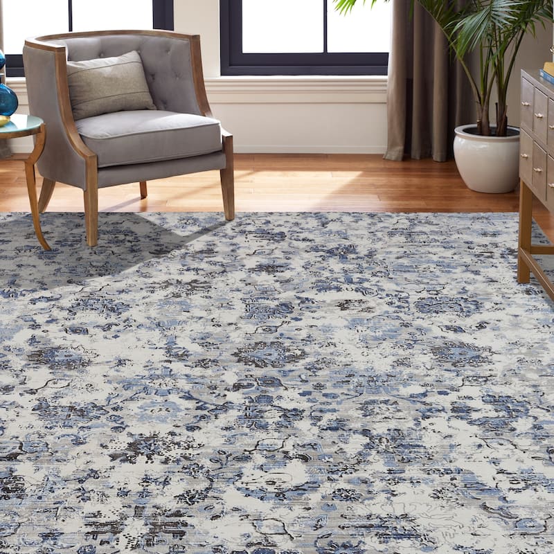 Copper Grove Slobozia Multitonal Blue/Grey Area Rug