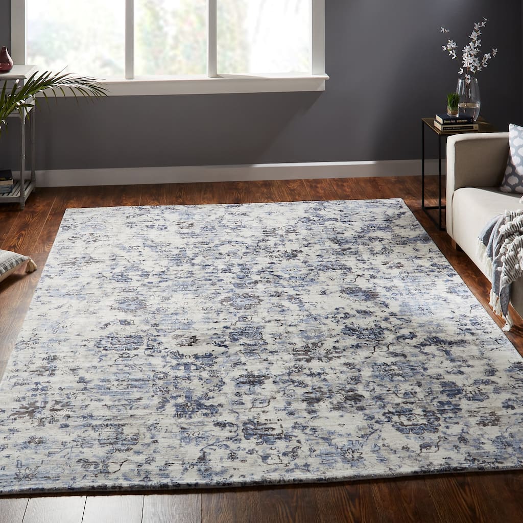 Copper Grove Slobozia Multitonal Blue/Grey Area Rug