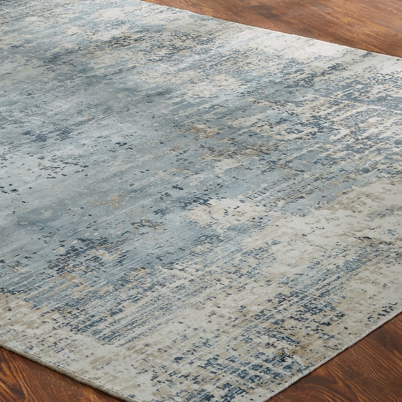 Copper Grove Taraclia Blue, Grey, and Off-white Area Rug