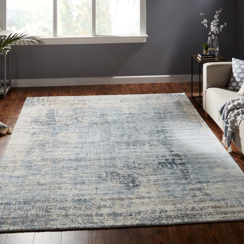Copper Grove Taraclia Blue, Grey, and Off-white Area Rug