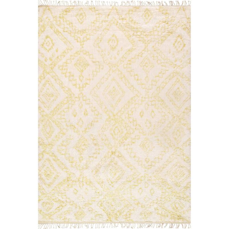 Pasargad Home Casablanca Moroccan Collection Hand-Knotted Wool Area Rug