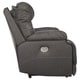 preview thumbnail 3 of 4, Wurstrow Contemporary Power Recliner Adjustable Headrest Smoke