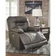 preview thumbnail 2 of 4, Wurstrow Contemporary Power Recliner Adjustable Headrest Smoke