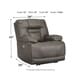 preview thumbnail 4 of 4, Wurstrow Contemporary Power Recliner Adjustable Headrest Smoke