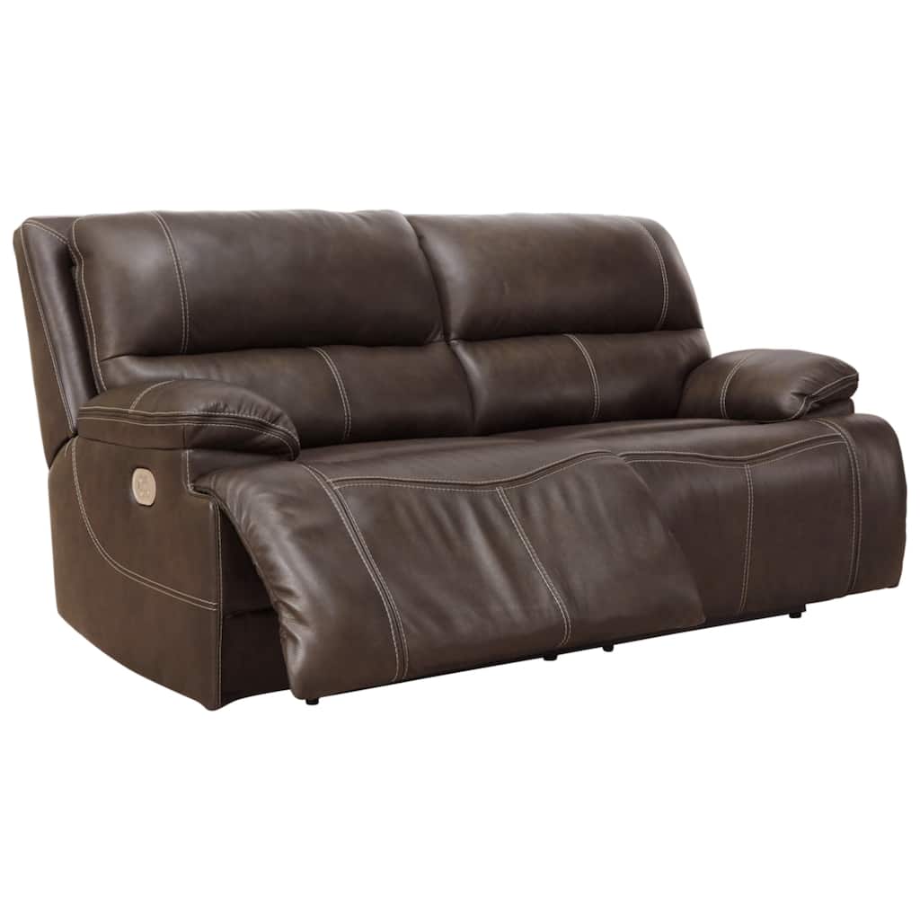 Ricmen Contemporary 2 Seat Power Reclining Sofa Adjustable Headrest Walnut