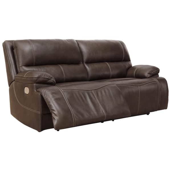 slide 2 of 5, Ricmen Contemporary 2 Seat Power Reclining Sofa Adjustable Headrest Walnut