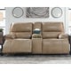 preview thumbnail 2 of 4, Signature Design by Ashley Ricmen Leather Power Dual Adjustable Reclining Loveseat - N/A