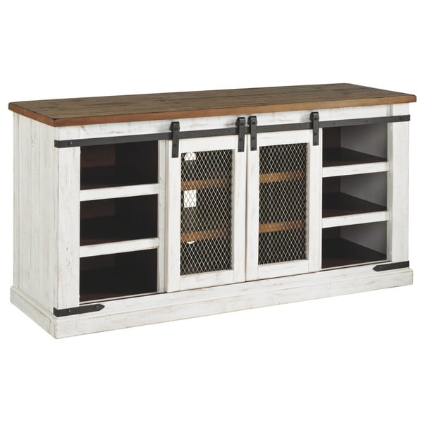 Shop Wystfield Casual Large TV Stand White/Brown - Free ...