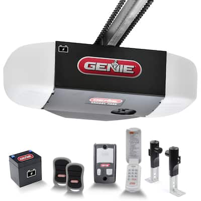 Genie 7035-TKV 750 3/4 HPc Heavy-Duty Chain Drive Garage Door Opener w/Battery Backup - Works When Power Is Out, Wireless Keypad