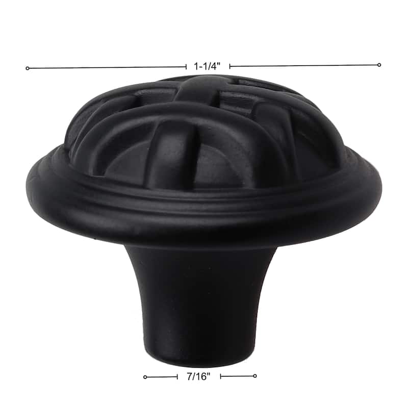 GlideRite 5-Pack 1-1/4-inch Round Braided Cabinet Knob