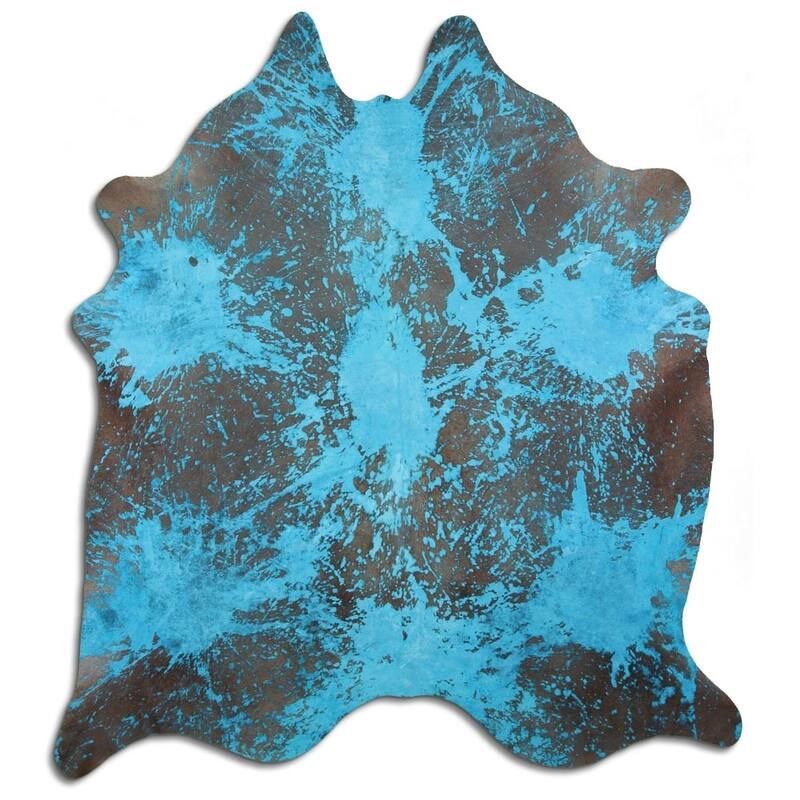 One of A kind Handmade Real Cowhide Rug From Brazil Big Bed Bath