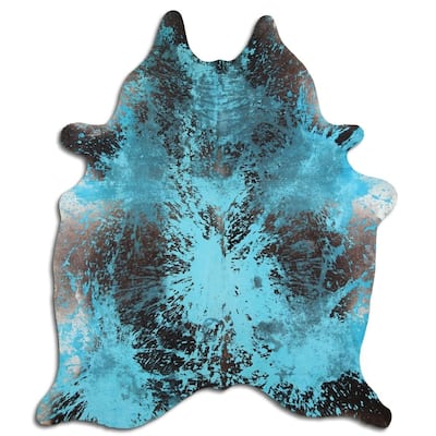 One of A kind Handmade Real Cowhide Rug From Brazil - Big