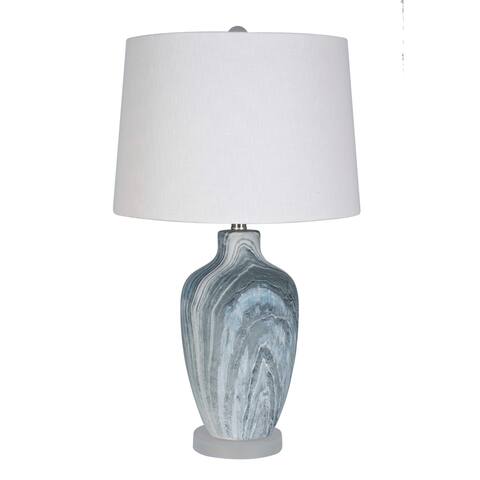 Lamps Per Se 27.5" Blue and Grey Table Lamp (Set of 2)