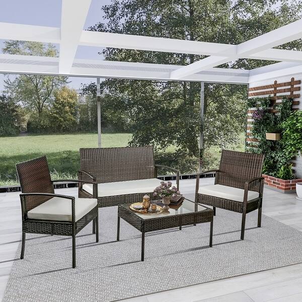 Shop Liveditor Patio Furniture Set 4 Piece Outdoor Pool Lawn