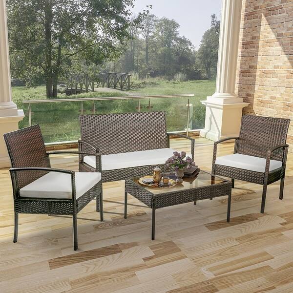 Shop Liveditor Patio Furniture Set 4 Piece Outdoor Pool Lawn