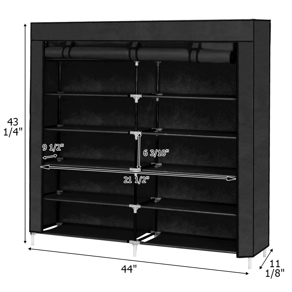 Shop 7 Tiers Portable Shoe Rack Closet With Fabric Cover Shoe