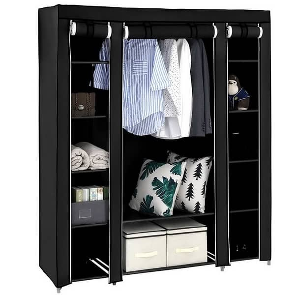 Shop 69 Portable Clothes Closet Wardrobe Storage Organizer With