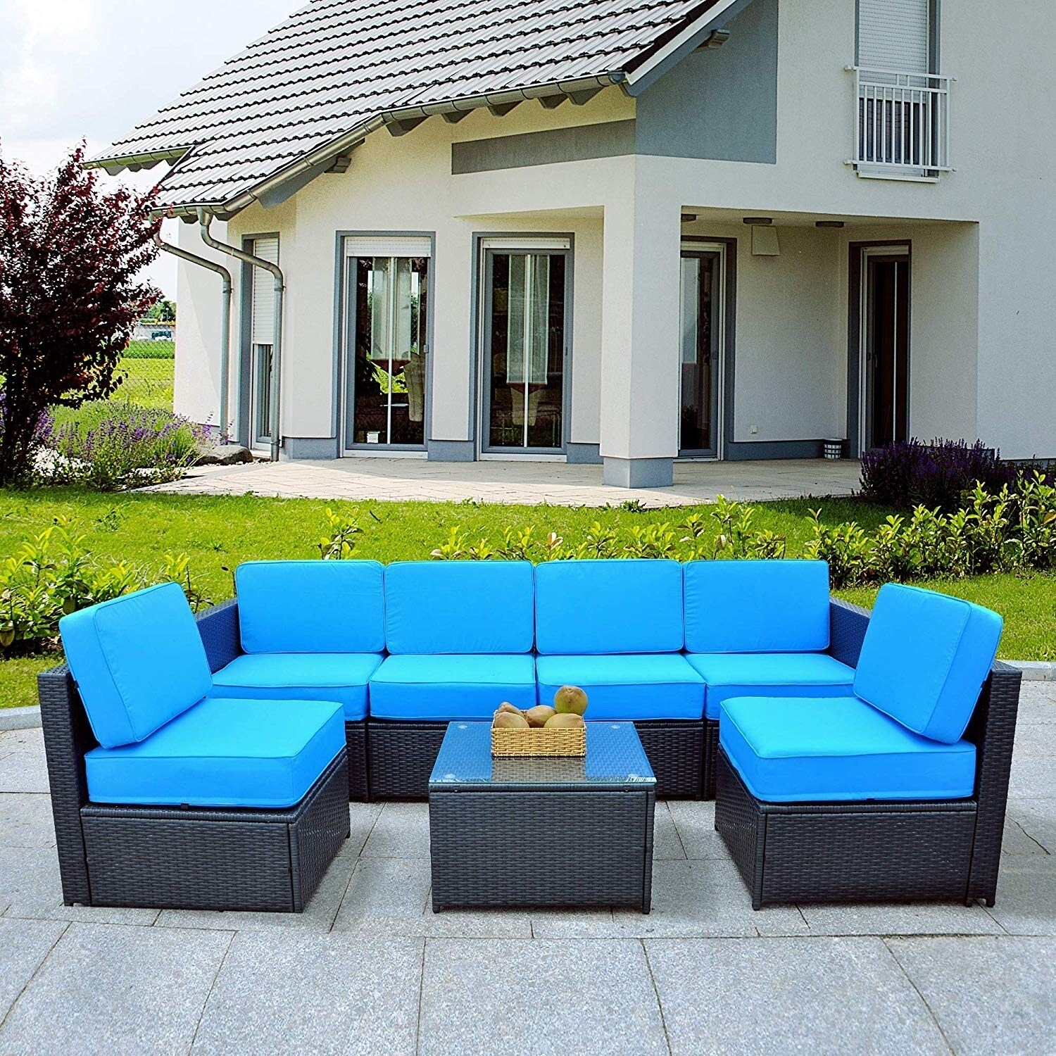 Mcombo Outdoor Patio Black Wicker Furniture Sectional Set All Weather Resin Rattan Chair Conversation Sofas 6085 S1007 Mcombo Outdoor Patio Black Wicker Furniture Sectional Set All Weather Resin Rattan Chair Conversation Sofas 6085 S1007