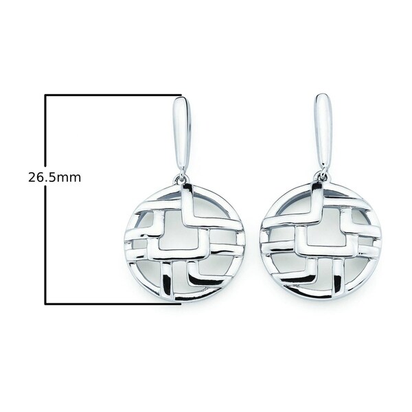 sterling silver round earrings