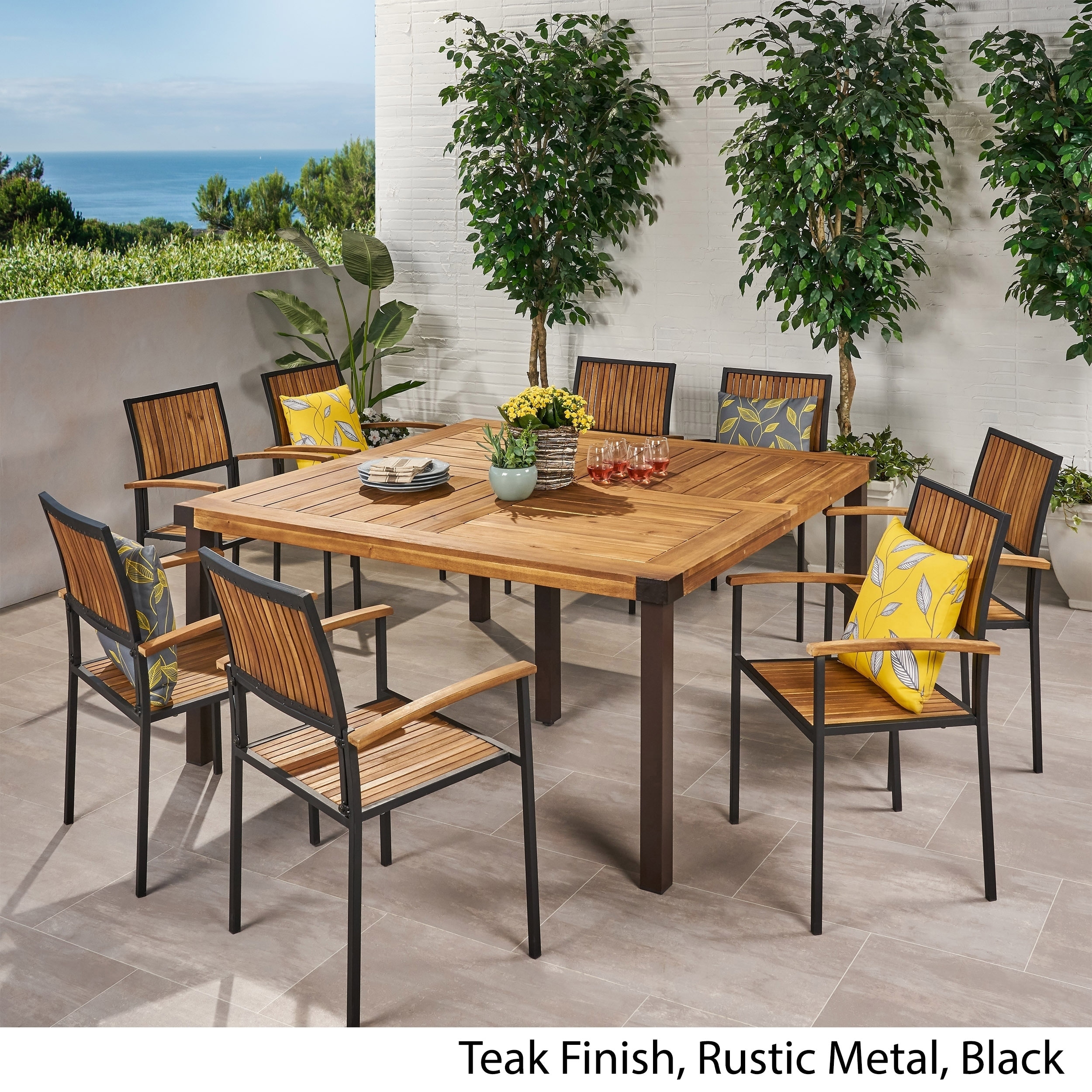 8 seater metal garden furniture sets