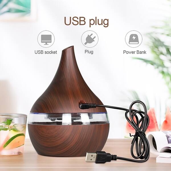 300ml Usb Essential Oil Diffuser Air Humidifier Aromatherapy Aroma Atomization Purifier Overstock