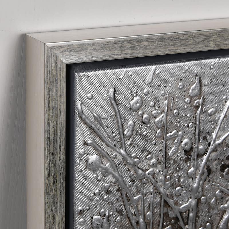 Solitary Field Textured Metallic Hand Painted Canvas Wall Art