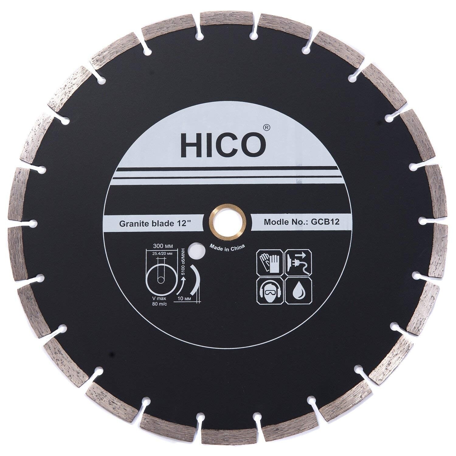14-Inch Dry or Wet Cutting Segmented Saw Blade  for Concrete and Brick/ 1" Arbor