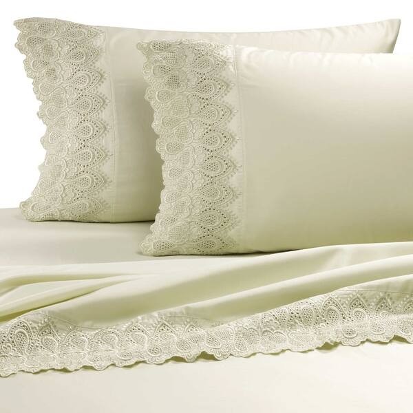 Shop Auraa Smart 600 Thread Count Cotton Rich Pillowcases Lace