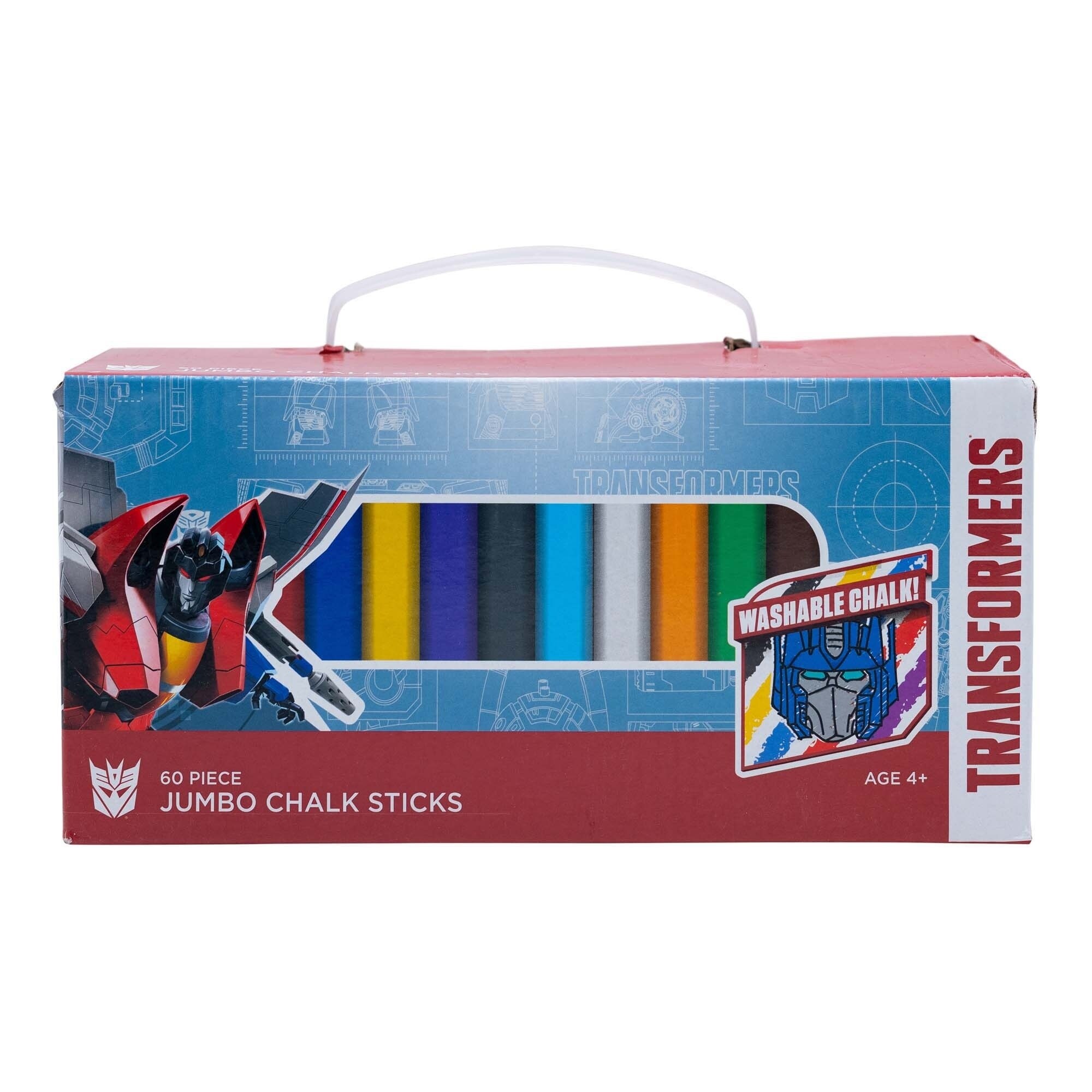 Transformers Jumbo Box of Sidewalk Chalk 60 Pc Toy