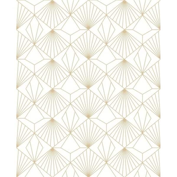 White and Gold Diamond Pattern Wallpaper - Overstock - 28962741 White and Gold Diamond Pattern Wallpaper - Overstock - 28962741