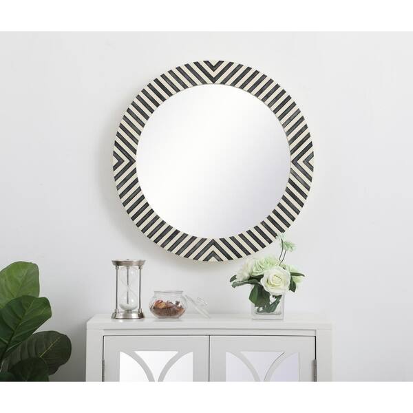 Carson Carrington Labben Round Chevron Mirror - Bed Bath & Beyond 