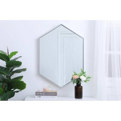 Carson Carrington Salsendi Metal Frame Hexagon Mirror