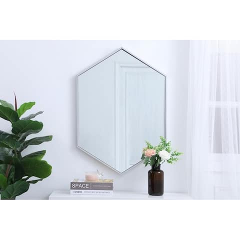 Carson Carrington Salsendi Metal Frame Hexagon Mirror