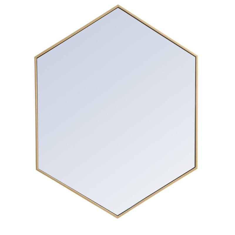 Carson Carrington Salsendi Metal Frame Hexagon Mirror