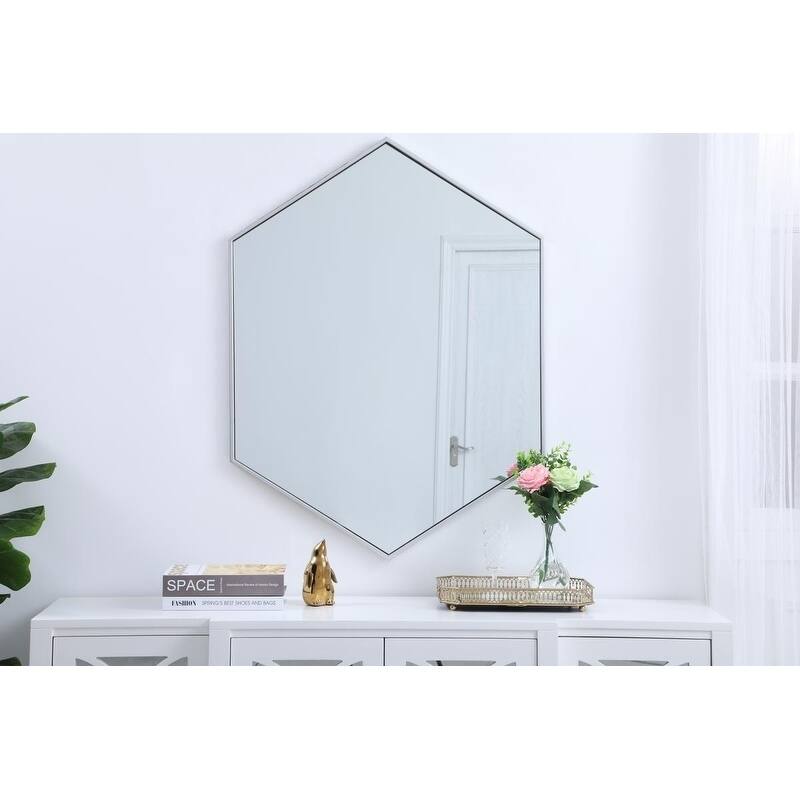 Carson Carrington Salsendi Metal Frame Hexagon Mirror