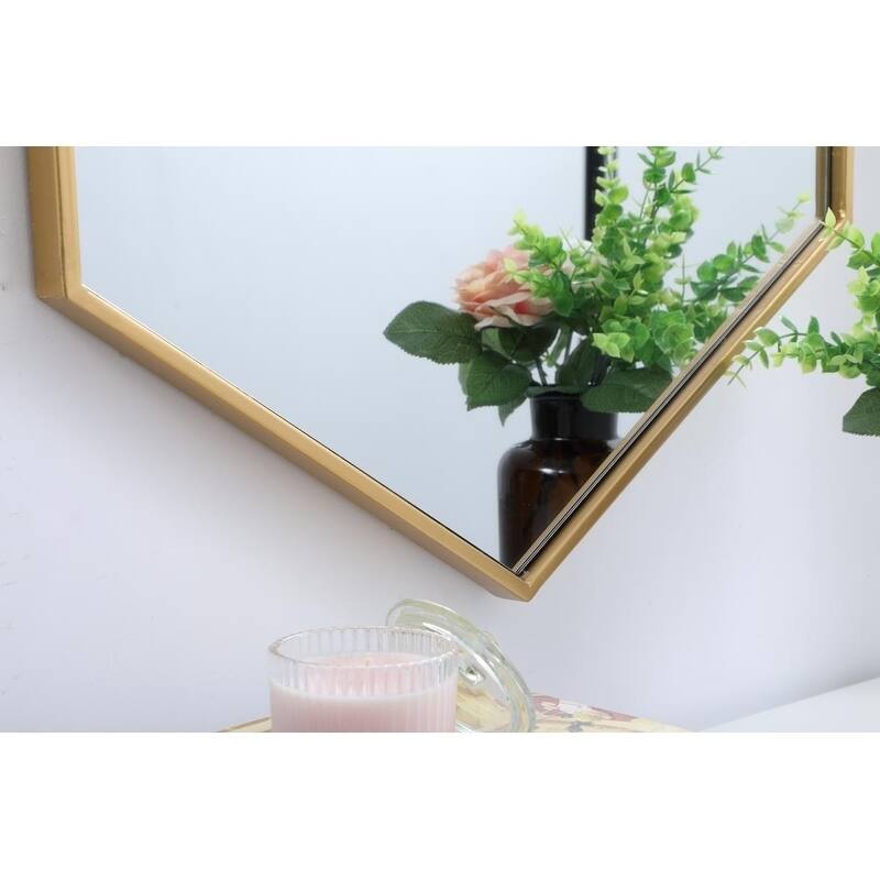 Carson Carrington Salsendi Metal Frame Hexagon Mirror