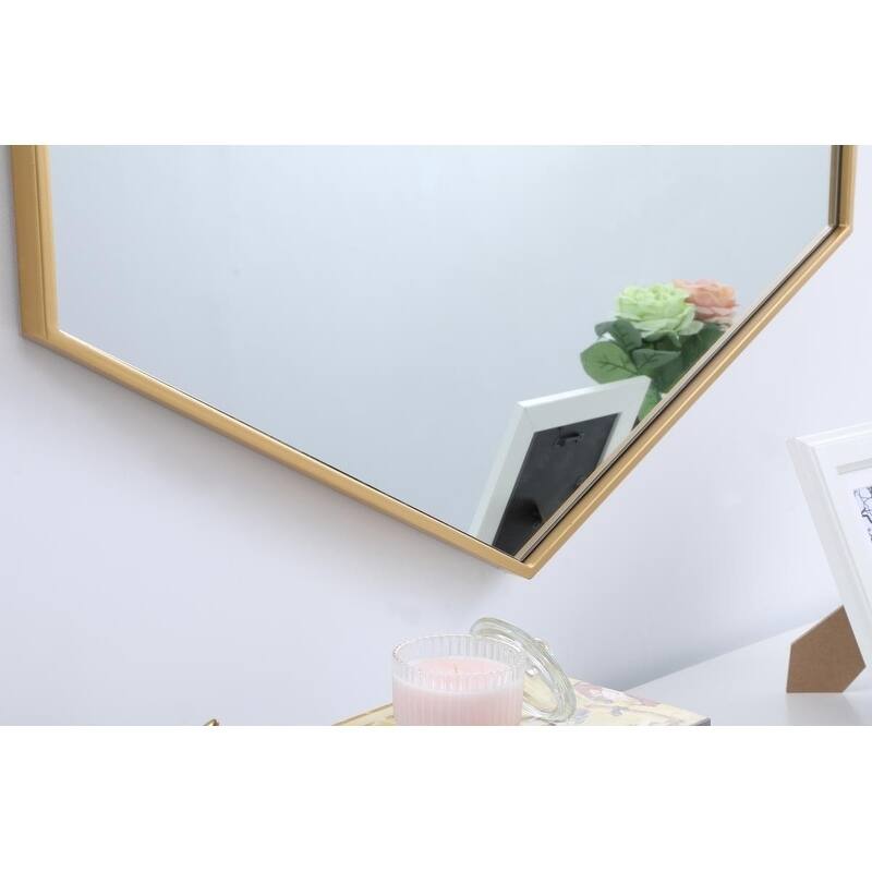 Carson Carrington Salsendi Metal Frame Hexagon Mirror