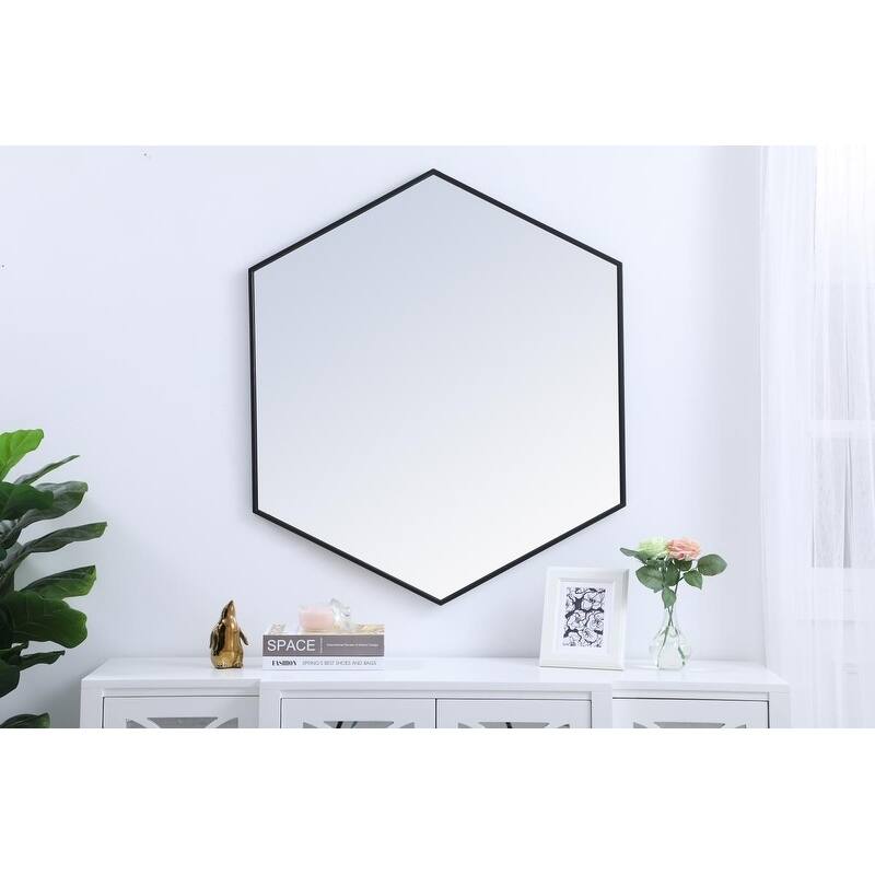 Carson Carrington Salsendi Metal Frame Hexagon Mirror
