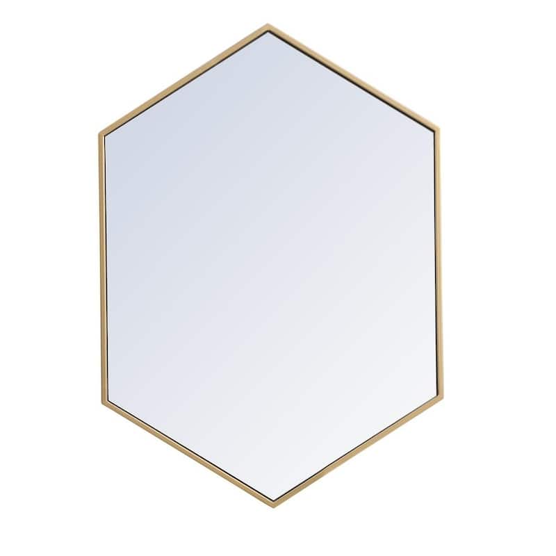 Carson Carrington Salsendi Metal Frame Hexagon Mirror