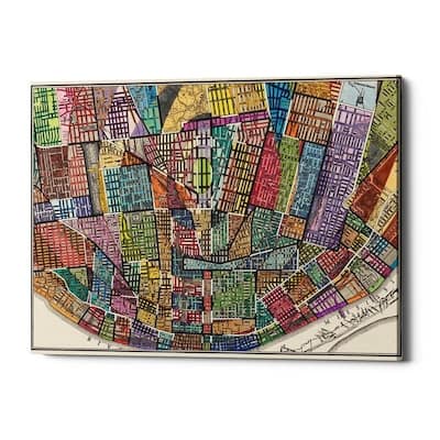 Epic Graffiti 'Modern Map of St. Louis' by Nikki Galapon Giclee Canvas Wall Art, 16"x12"