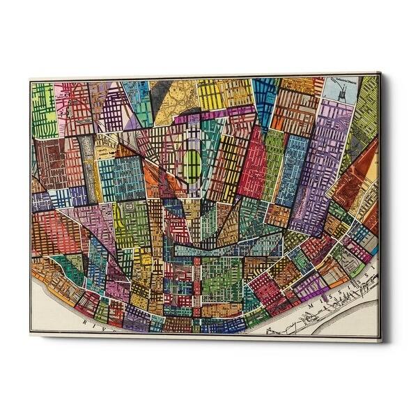 Epic Graffiti 'Modern Map of St. Louis' by Nikki Galapon Giclee Canvas Wall Art, 16"x12"