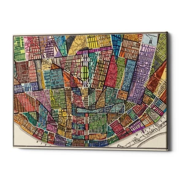 Epic Graffiti 'Modern Map of St. Louis' by Nikki Galapon Giclee Canvas Wall Art, 16"x12"