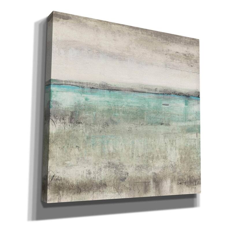 Epic Graffiti 'Aqua Horizon II' by Tim OToole Giclee Canvas Wall Art, 12"x12"