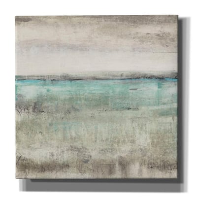 Epic Graffiti 'Aqua Horizon II' by Tim OToole Giclee Canvas Wall Art, 12"x12"